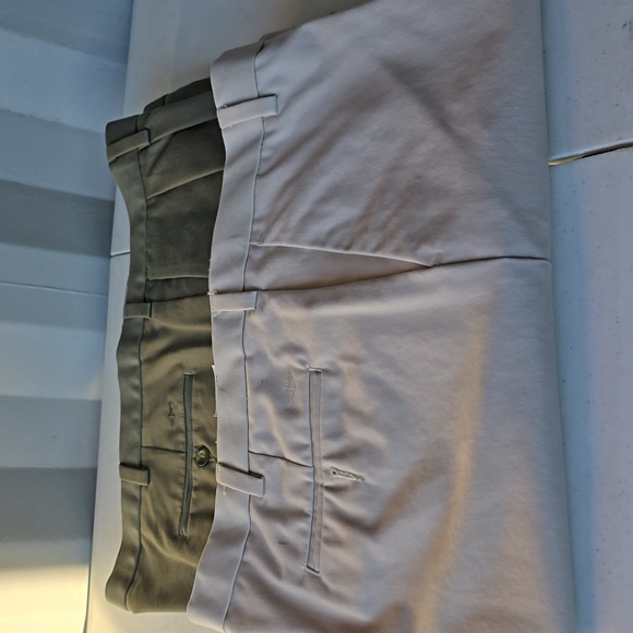 (2pr.)Men's Dockers Classic Pants - Olive and Beige - Picture 7 of 7